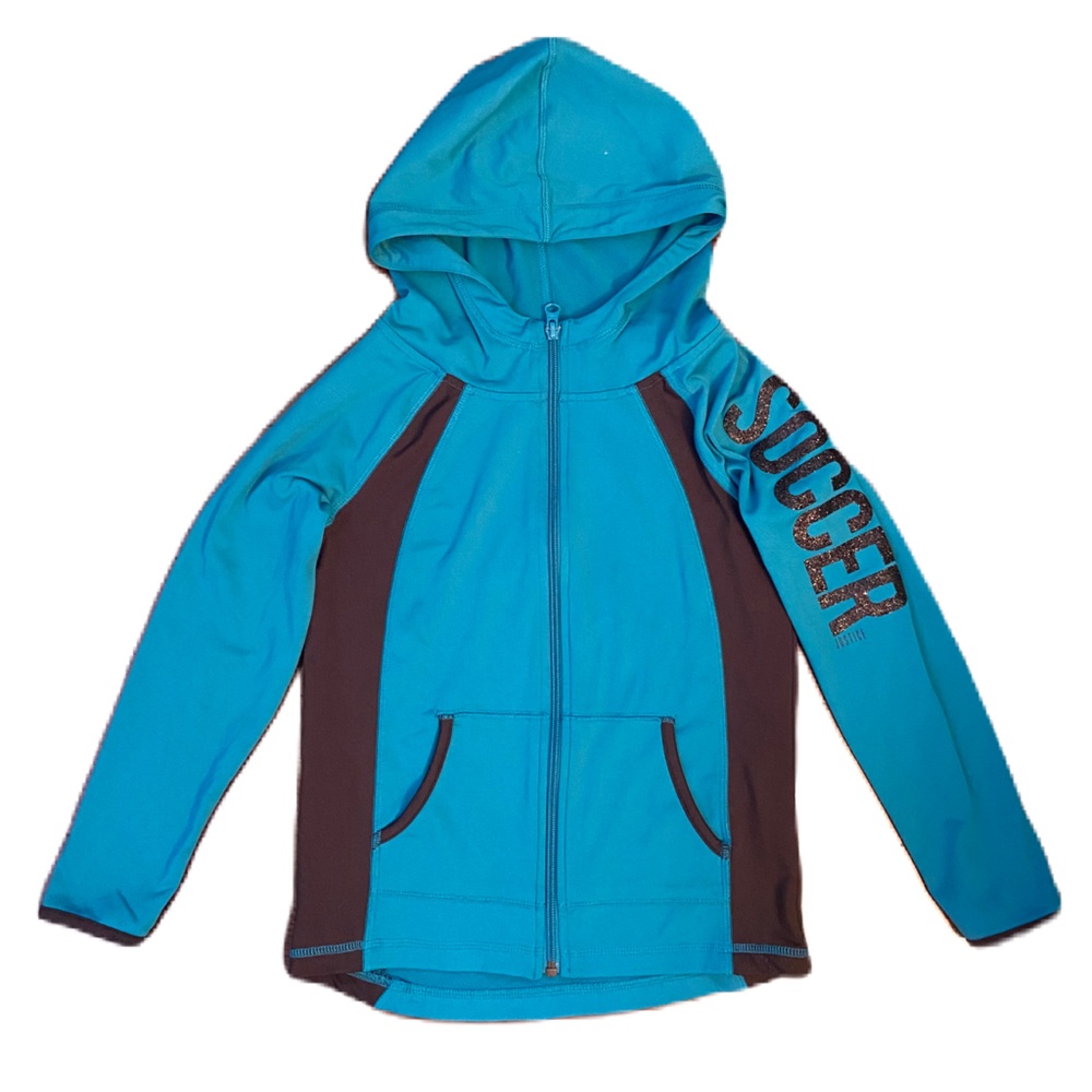 Girls Justice Zip-up with ‘Soccer’ - Size 6/7